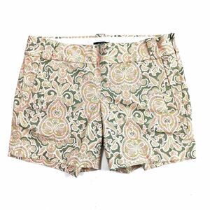 j crew paisley side zip stretch shorts